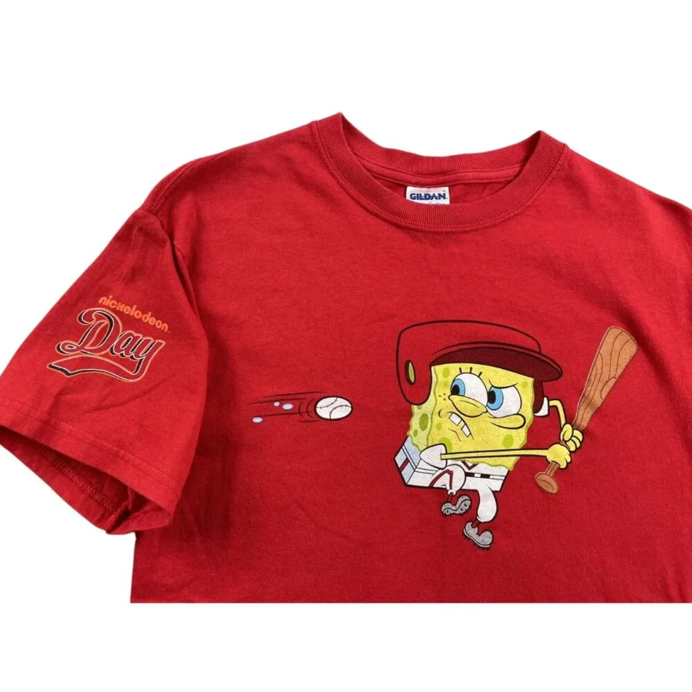 Los Angeles Anaheim Angels SpongeBob SquarePants Adult Baseball T Shirt Unisex S - Picture 5 of 7